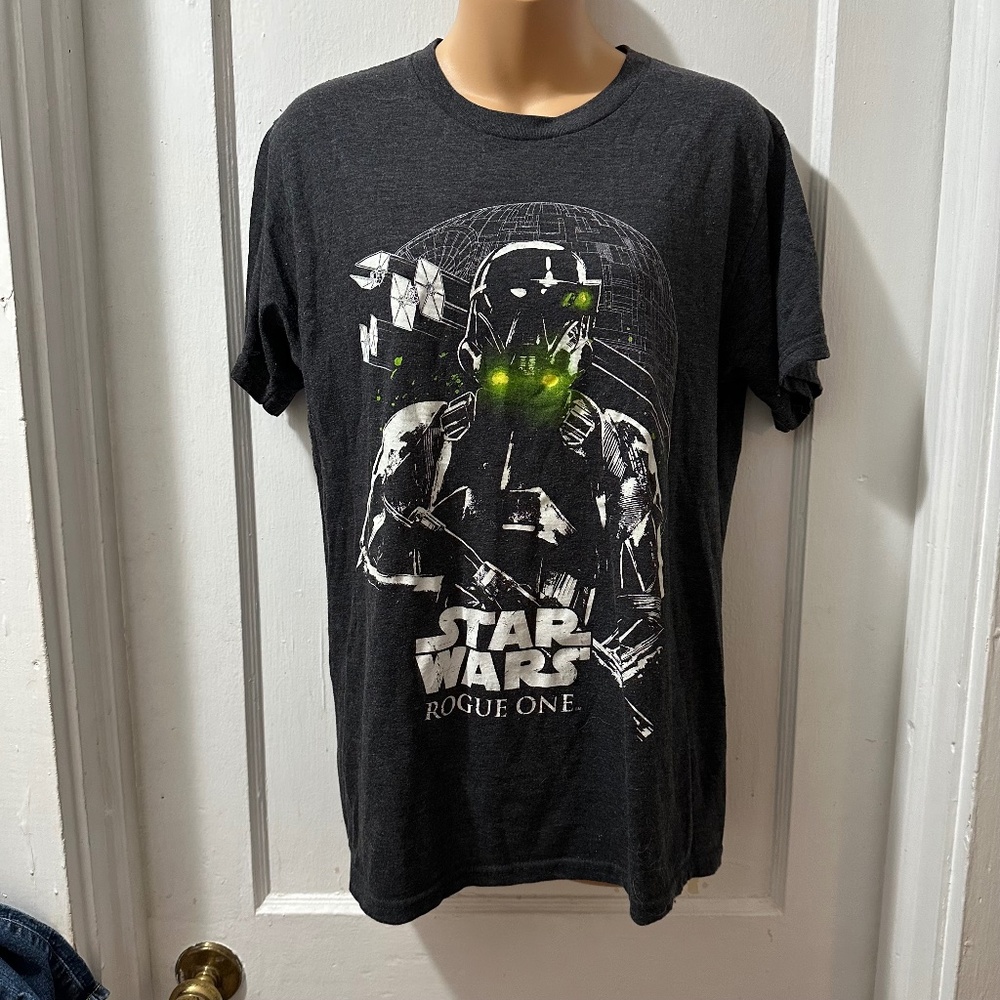Star Wars Rogue One Black Graphic Short Sleeve Top in M